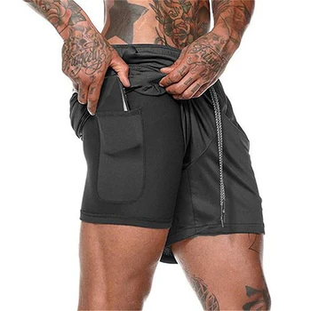 2 in 1 Quick Dry Mens Gym Shorts