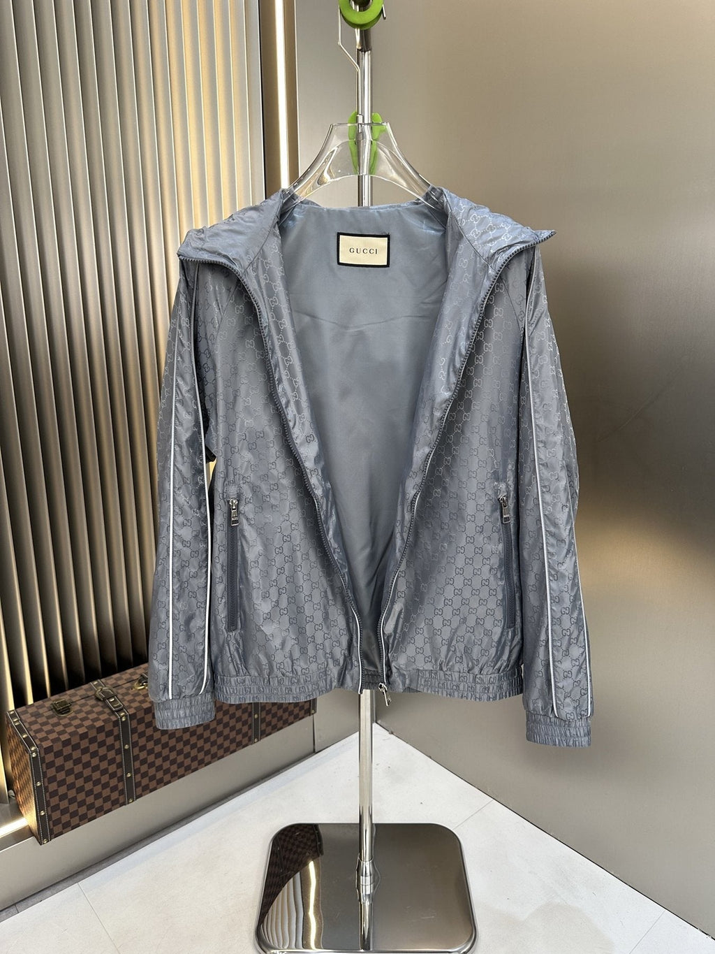 Gucci Monogram Hooded Zip Jacket