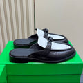ASTAIRE MULE IN WHITE MIX BLACK CALFSKIN