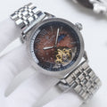 Patek Philippe Silver Brown Dial Bracelet Watch